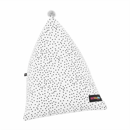 Fotoliu tip sac, alb/roz/gri, POMPOM