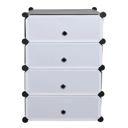Organizator de pantofi modular, negru / alb, PORET