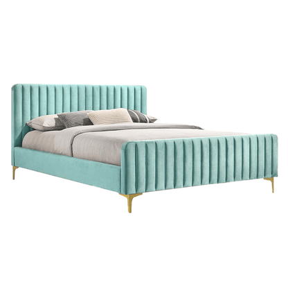 Pat, neo mint/gold crom auriu, 160x200, KAISA