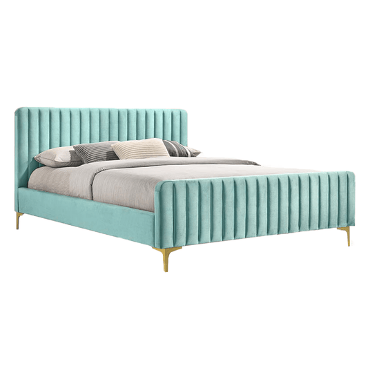 Pat, neo mint/gold crom auriu, 160x200, KAISA