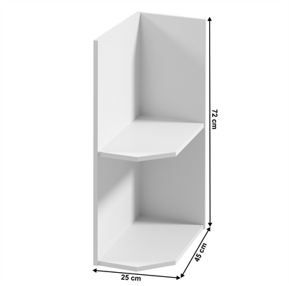 Dulap inferior cu două rafturi D25PZ, model dreapta, alb,  PROVENCE