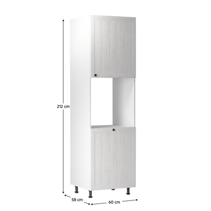 Dulap pentru alimente D60P, alb/pin Andersen, dreapta, PROVENCE