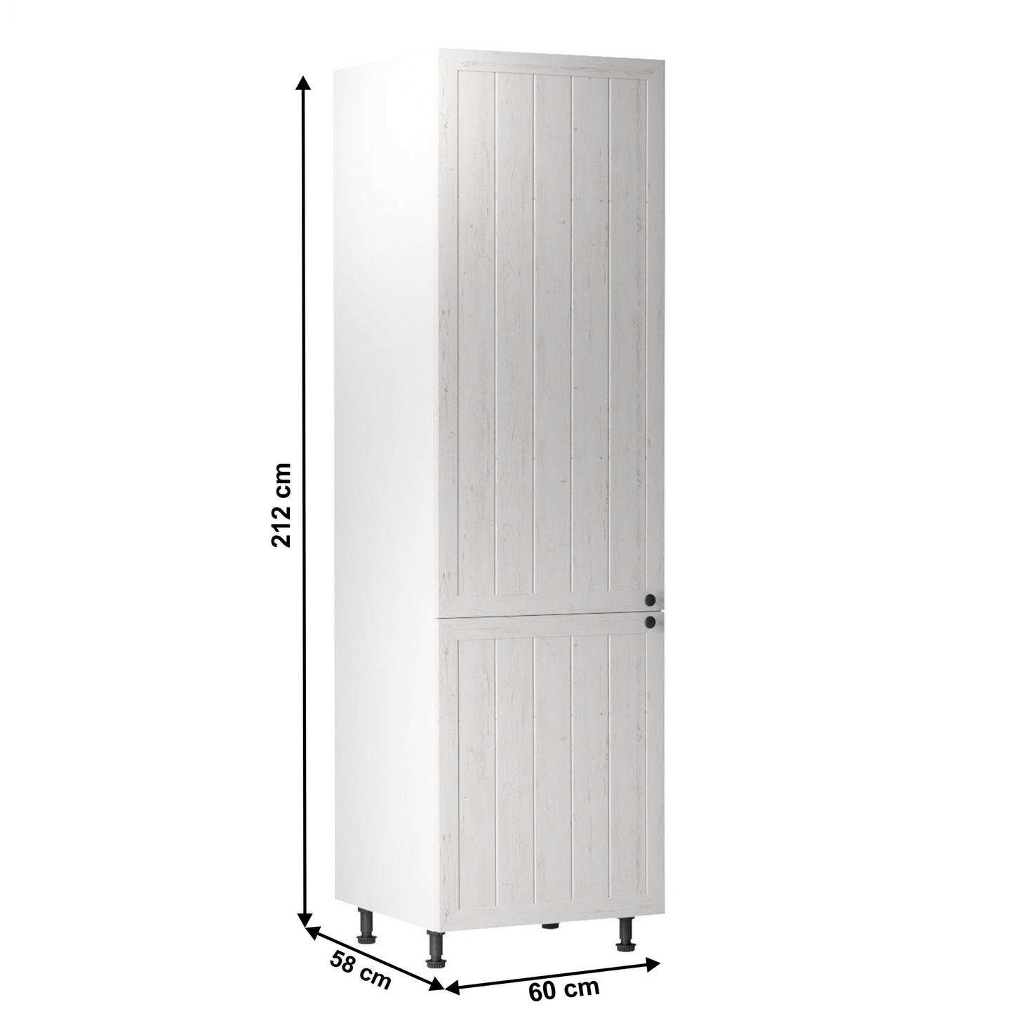 Dulap pentru alimente, alb/pin andersen, dreapta, PROVANCE D60R