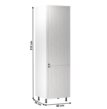 Dulap inferior pentru frigider încorporat D60ZL, model dreapta, alb/pin Andersen, PROVENCE