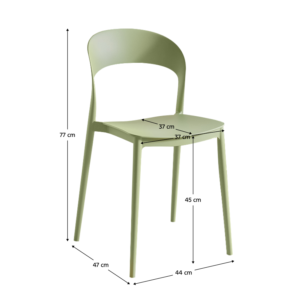 Scaun stivuibil, verde, RADANA NEW