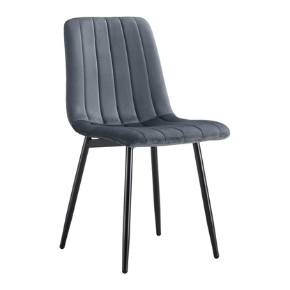Scaun, material Velvet gri închis/negru, RAMITA TIP 1