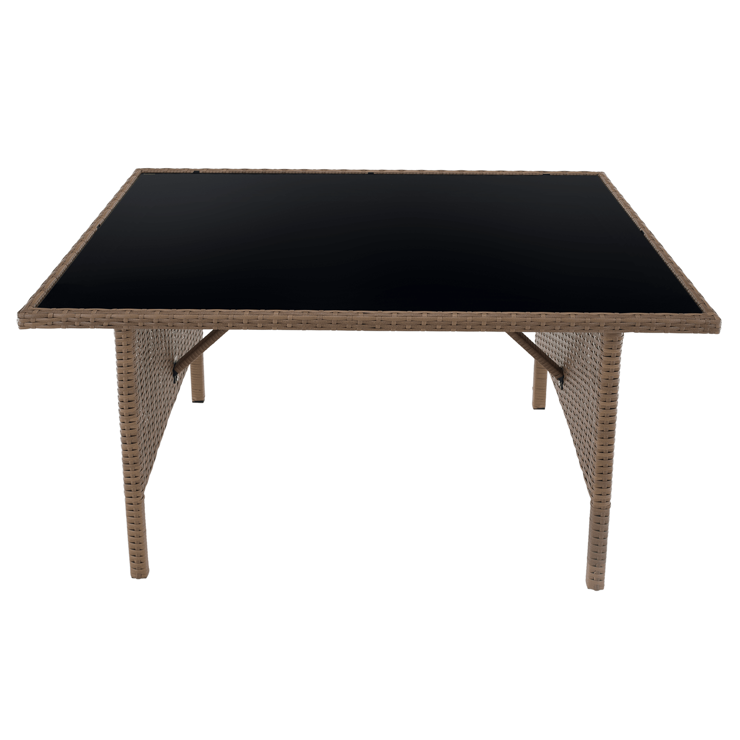 Set de grădină din ratan, culoare naturală / gri deschis, RANDI