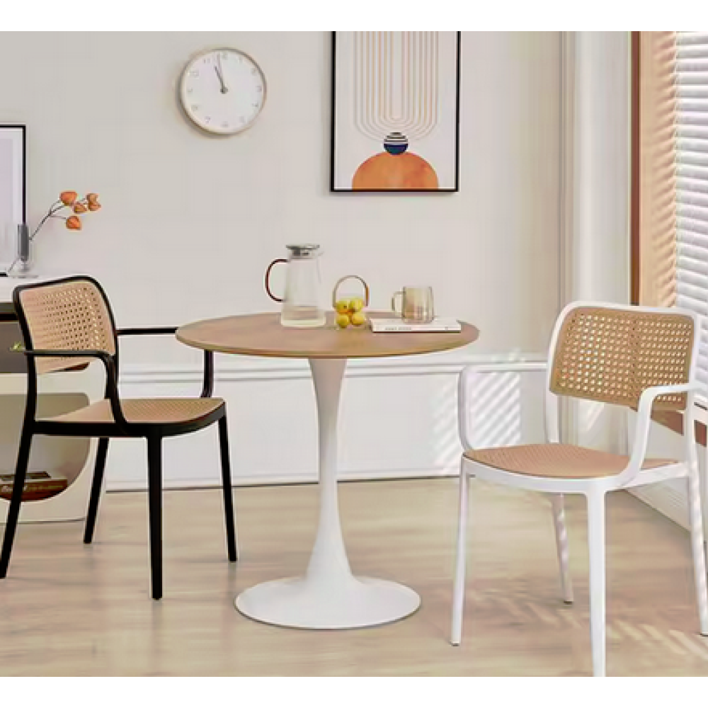 Scaun, stivuibil, negru/bej, RAVID  NEW TIP 2
