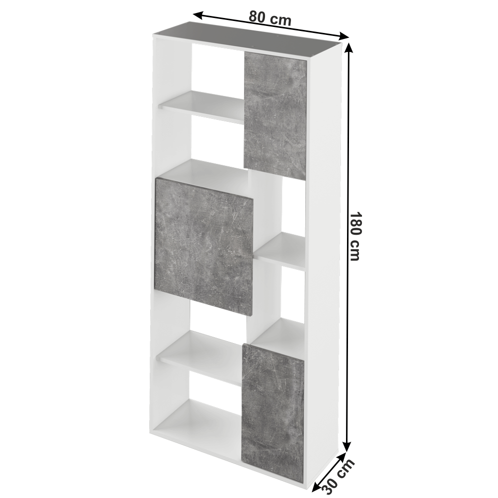 Raft, alb / beton, ULIMI