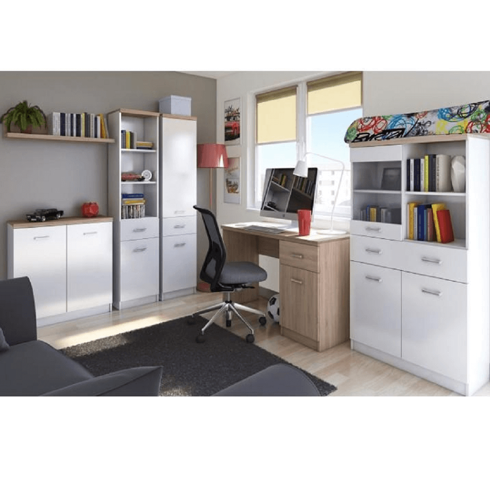 Raft 2D1S, alb/stejar sonoma, universal, TOPTY TYP 05