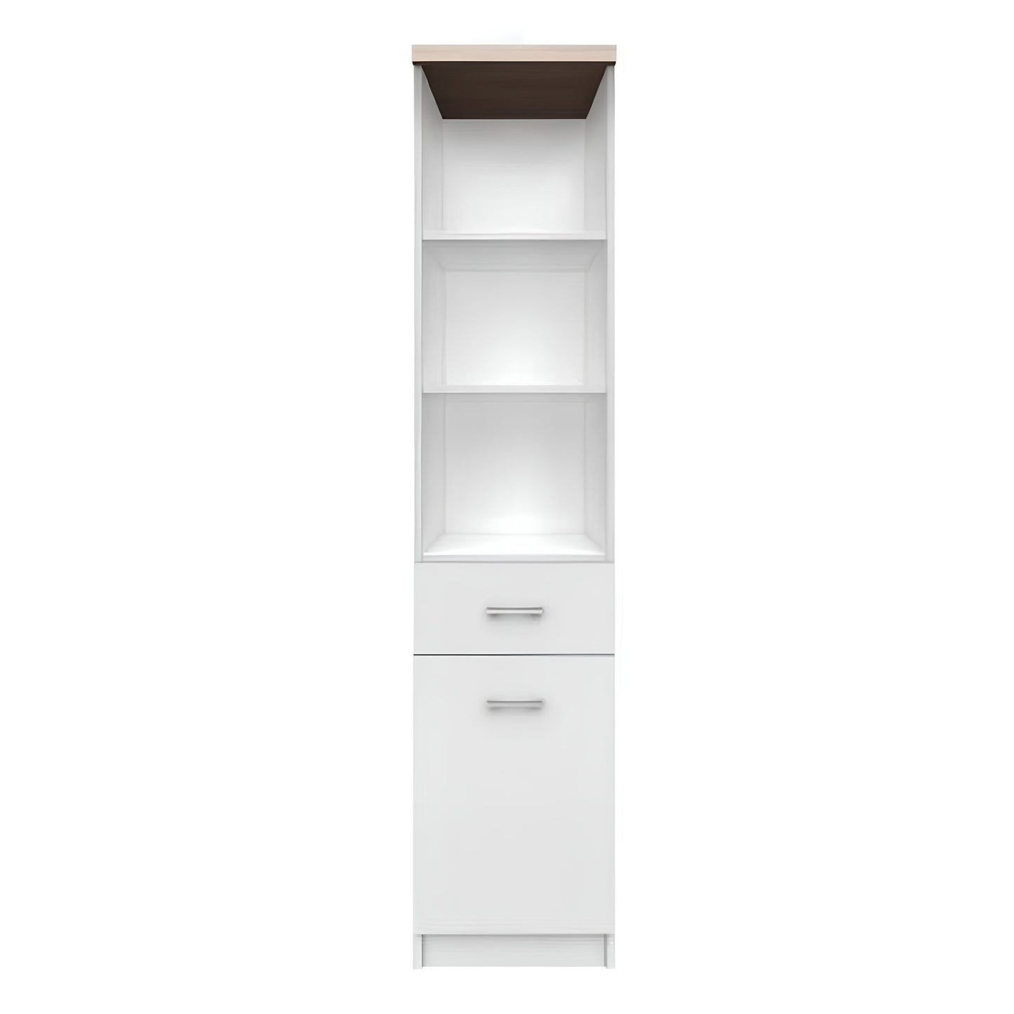 Etajeră 1D1S cu sertar, alb/stejar sonoma, universal, TOPTY TYP 04