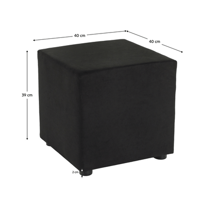 Taburet, material Alova, negru, REGOR