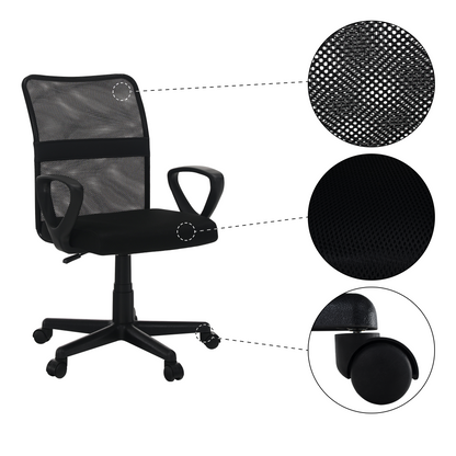 Scaun de birou, negru, REMO 3 NEW
