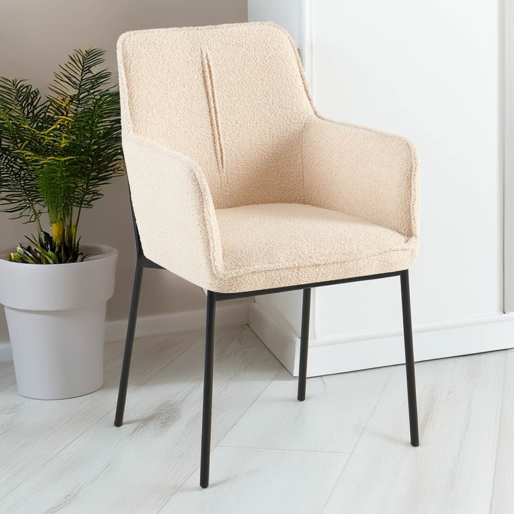 Scaunul de design, bej/negru, REMOND