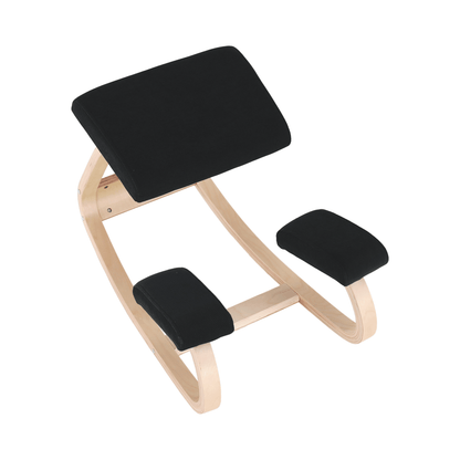 Scaun genunchi, negru / natural, RENAR