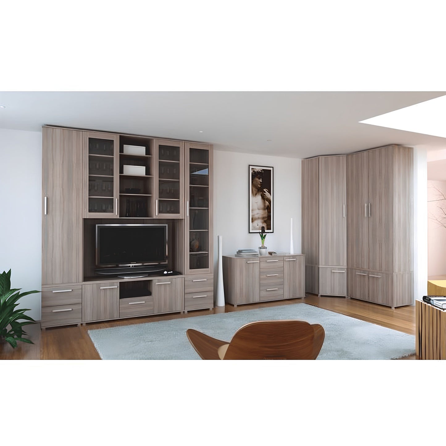 Etajeră joasă, DTD laminat, stejar sonoma, DUNAJ  TIPUL12