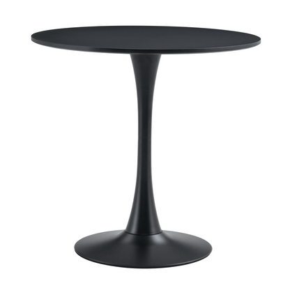 Masă de sufragerie, negru, diametru 80 cm, REVENTON NEW