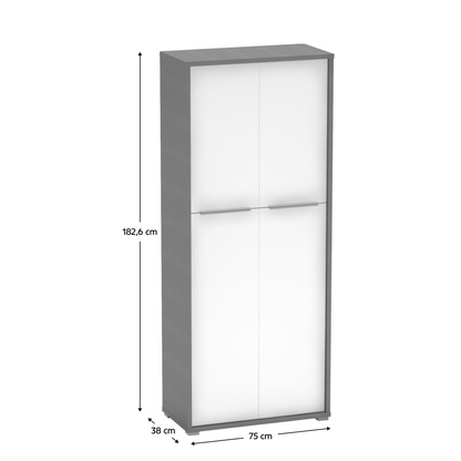 Dulap cu rafturi, grafit/alb, RIOMA NEW TYP 07