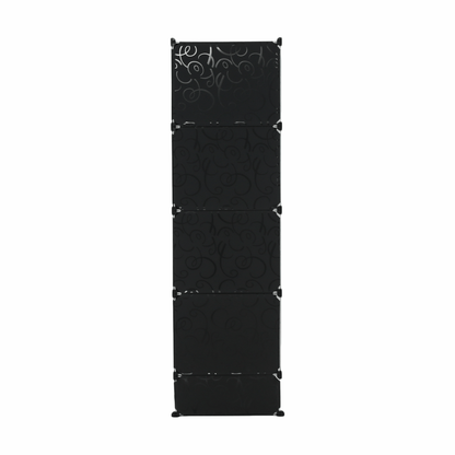 Organizator de dulap modular, negru / alb lapte, RODAN TYPE 2