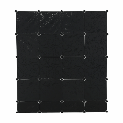 Organizator de dulap modular, negru / alb lapte, RODAN TYPE 2
