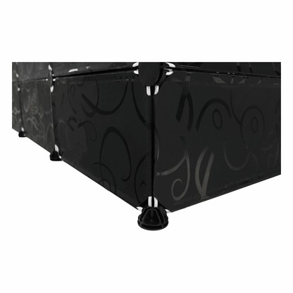 Organizator de dulap modular, negru / alb lapte, RODAN TYPE 2