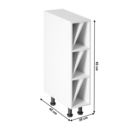 Dulap inferior pentru sticle de vin, alb, ROYAL D20W