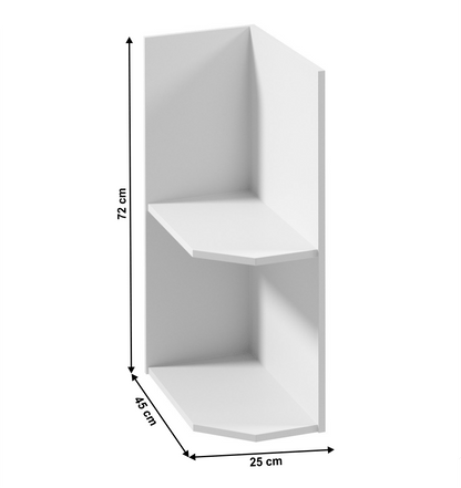 Dulap inferior de colţ, alb, model stânga, ROYAL D25PZ