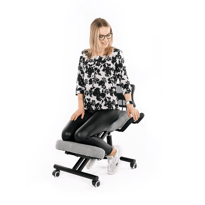Scaun de îngenunchiere ergonomic, gri-maro Taupe / negru, RUFUS