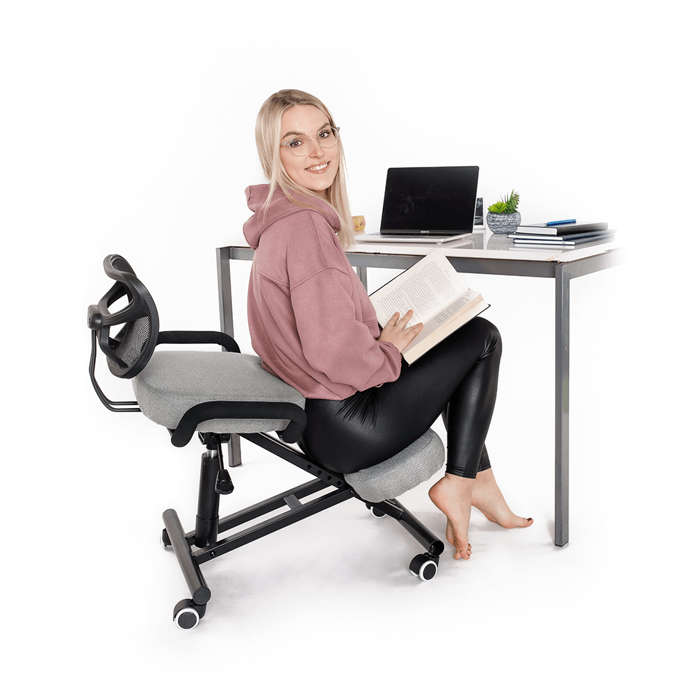Scaun de îngenunchiere ergonomic, gri-maro Taupe / negru, RUFUS