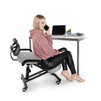 Scaun de îngenunchiere ergonomic, gri-maro Taupe / negru, RUFUS