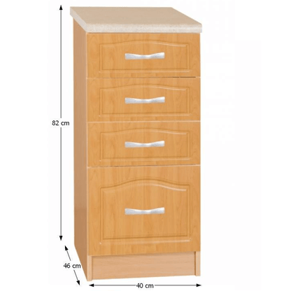 Dulap de bucătărie, inferior, arin, LORA MDF NEW KLASIK S40SZ4