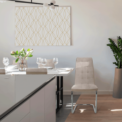 Scaun dining, bej/crom, SALOMA NEW