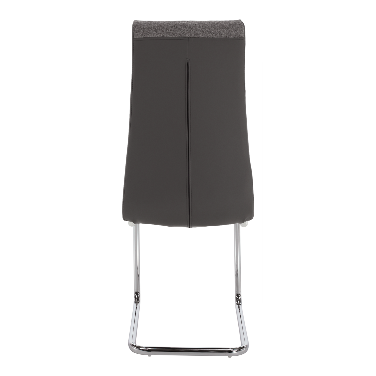 Scaun bucătărie, material textil gri deschis/piele ecologică gri/crom, SALOMA NEW