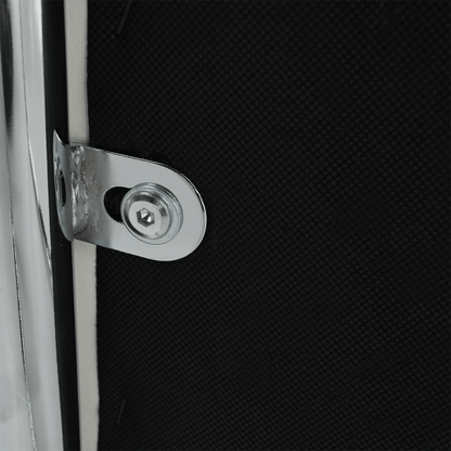 Scaun bucătărie, material textil gri închis/piele ecologică albă/crom, SALOMA NEW