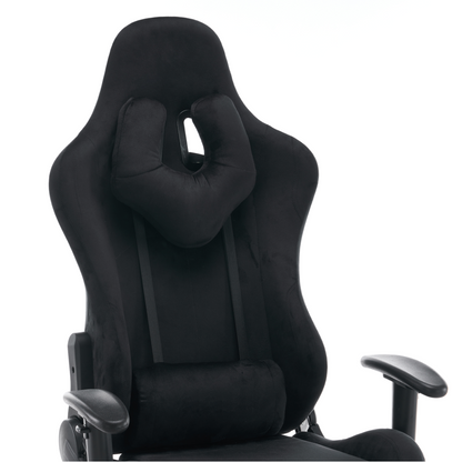 Scaun de birou/gaming, negru, ţesătură Velvet, SALOP