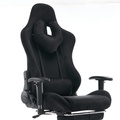 Scaun de birou/gaming, negru, ţesătură Velvet, SALOP