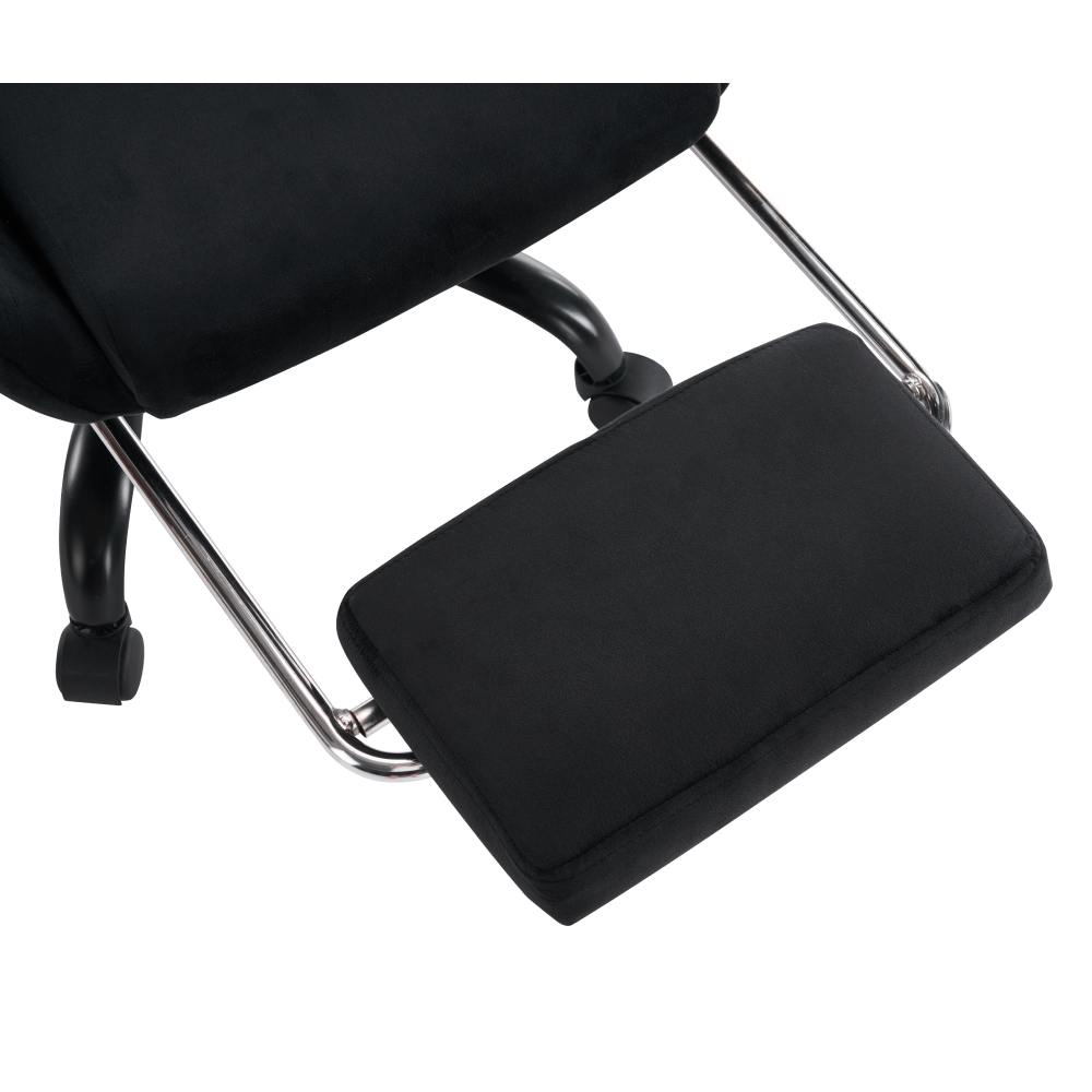 Scaun de birou/gaming, negru, ţesătură Velvet, SALOP