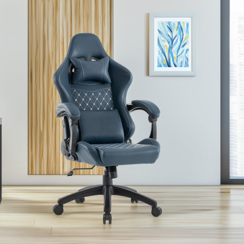 Scaun de birou/gaming, albastru, SAMIE