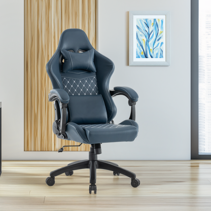 Scaun de birou/gaming, albastru, SAMIE
