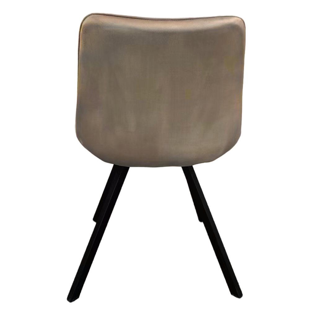 Scaun de luat masa, ţesătură Velvet gri-maro Taupe/negru, SAMIRA