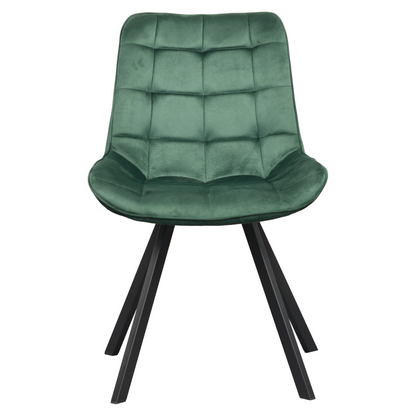 Scaun de luat masa, ţesătură Velvet verde închis/negru, SAMIRA