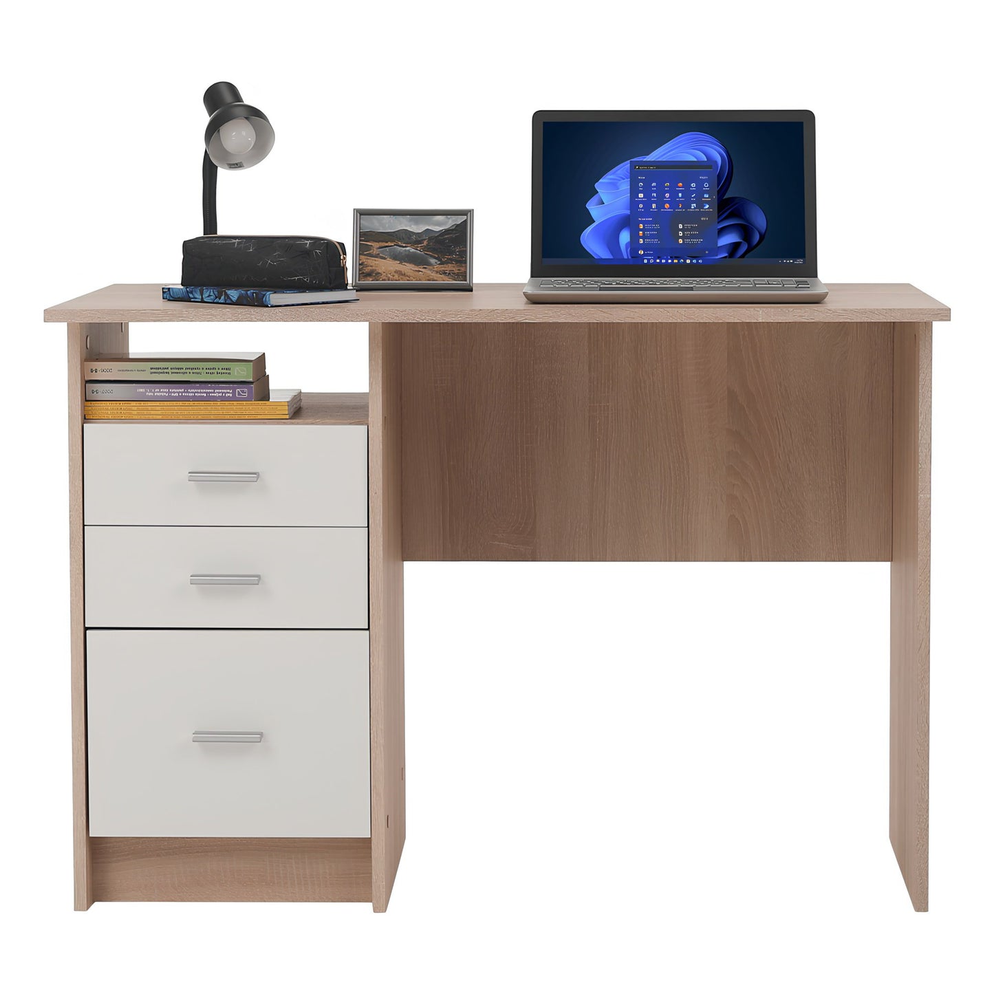Masă PC, stejar sonoma, SAMSON NEW