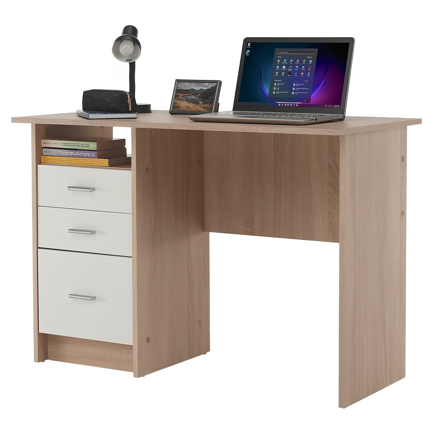 Masă PC, stejar sonoma, SAMSON NEW