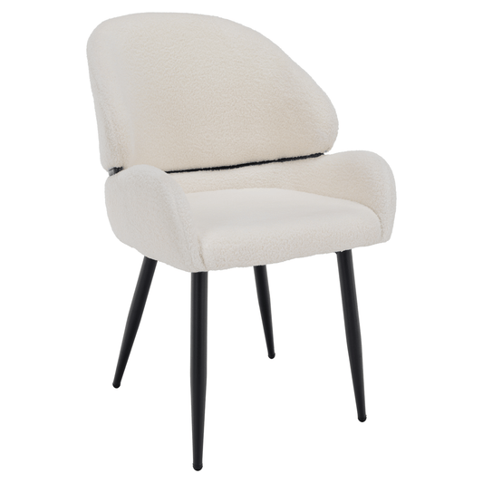 Scaun de sufragerie, alb/negru, SANAKO TYP 1