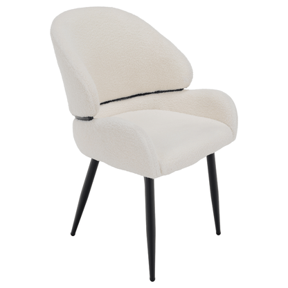 Scaun de sufragerie, alb/negru, SANAKO TYP 1