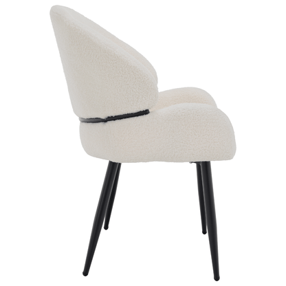 Scaun de sufragerie, alb/negru, SANAKO TYP 1