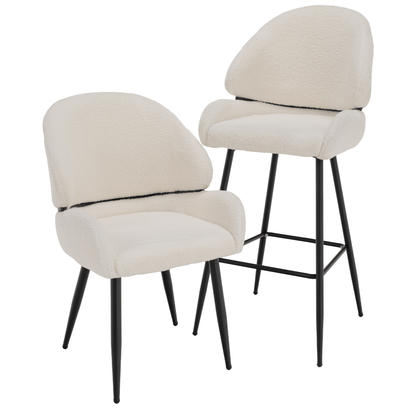 Scaun de sufragerie, alb/negru, SANAKO TYP 1