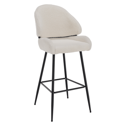 Scaun de bar, alb/negru, SANAKO TYP 2