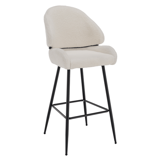 Scaun de bar, alb/negru, SANAKO TYP 2