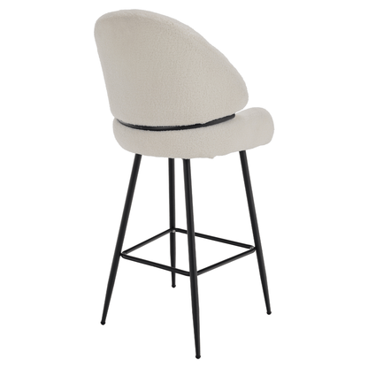 Scaun de bar, alb/negru, SANAKO TYP 2